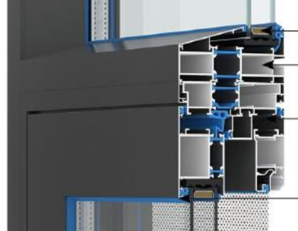 創美100系列，內開、外開，窗紗一體平開窗